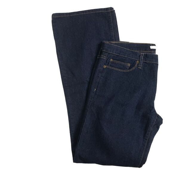 Forever 21 Womens Denim Jeans Size 30 Bootcut Stretch Blue Dark Wash Low Rise - Picture 4 of 8